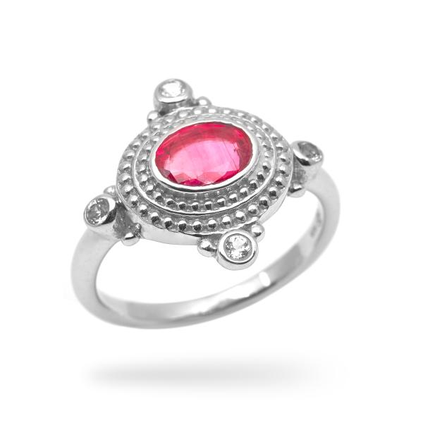 Silver ring tourmaline Angela